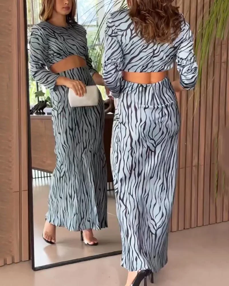 Trendy Printed Two-Piece Set