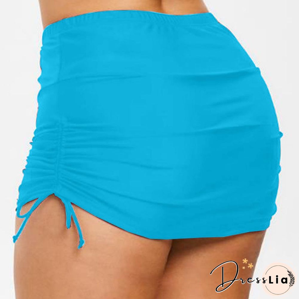 New Women S-3L Swimsuit Bottom Summer Swim Short Skirt Casual Tankini Mini Skirt Swimwear Bikini Bottoms Solid Color Short Skirts
