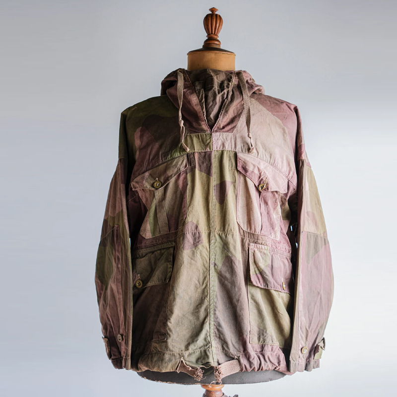 Men's Camouflage Multi-Pocket Cargo Pullover Windbreaker Jacket