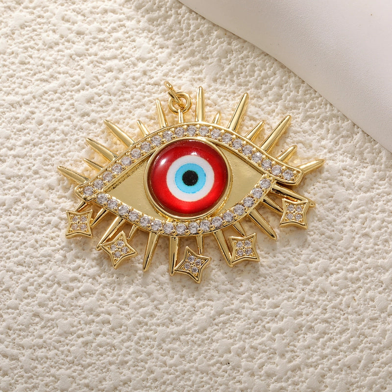 1 Piece Copper Devil’s Eye Jewelry Accessories Pendant