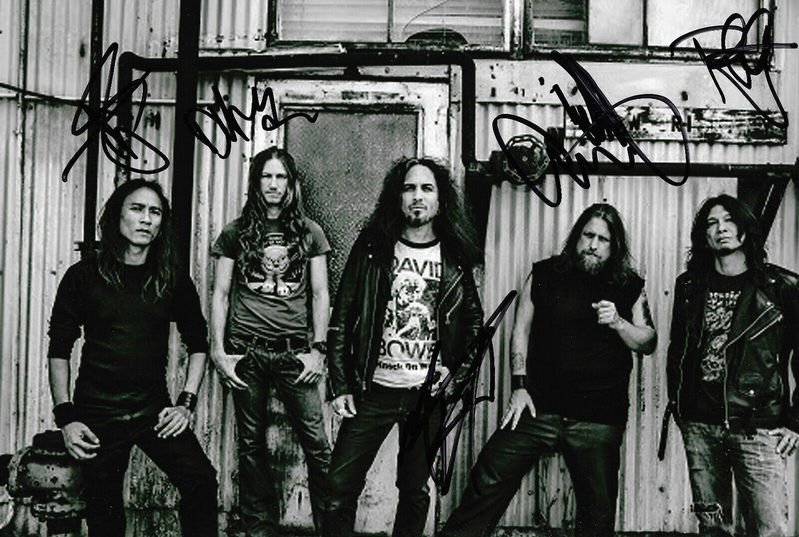 Death Angel Band full signed 8x12 inch Photo Poster painting autographs