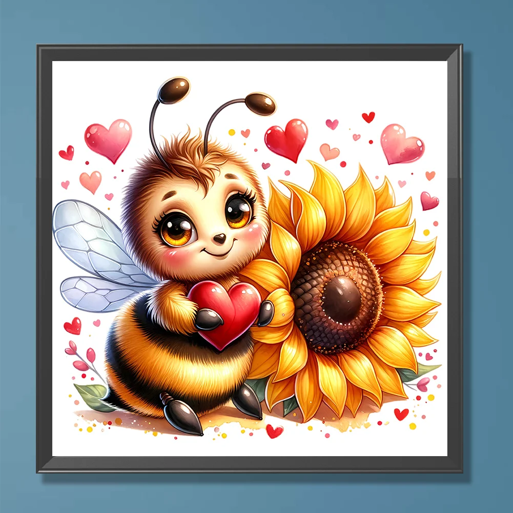 Diamond Painting - Full Round Drill - Cute Bee(Canvas|30*30cm)