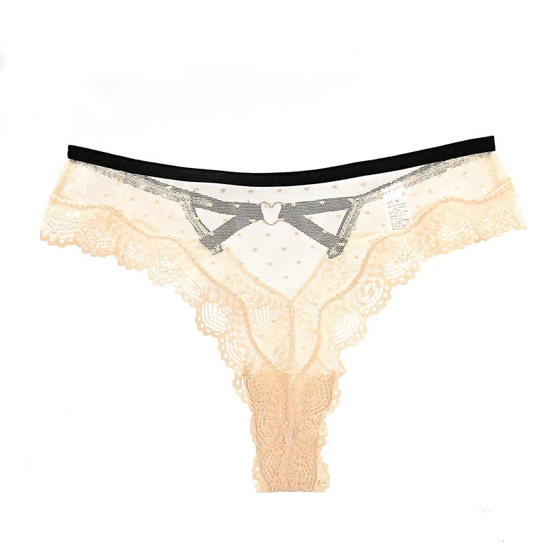 Sexy Panties Women Lace Underwear Female Hollow Out Panties Sex String Transparent Thong Seamless Briefs Low-waist Lingerie