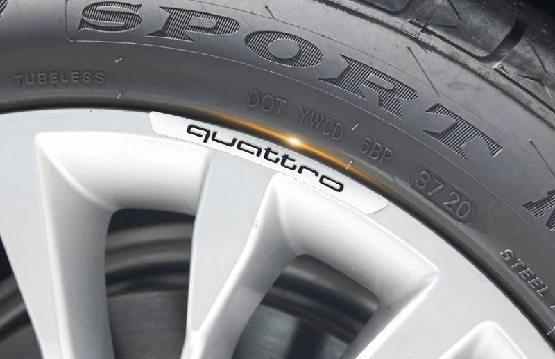 Car wheel decoration metal car sticker（4PCS）