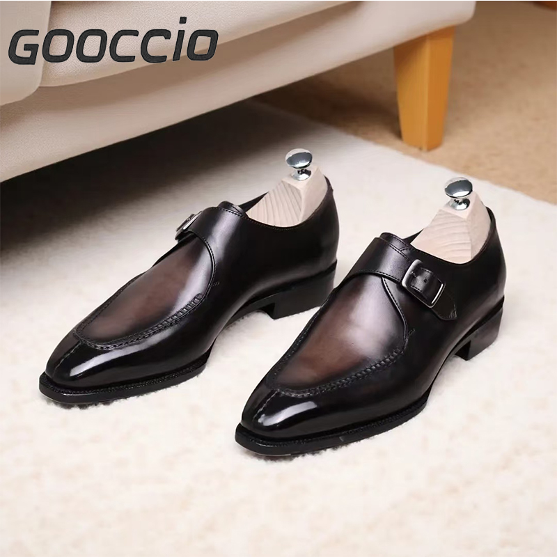 TV110 Calf Skin Monk Shoes For Men GOOCCIO  