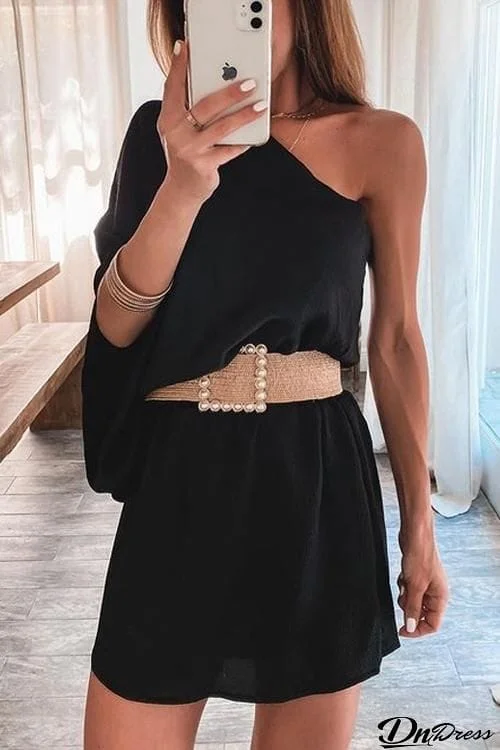 Lady Off Shoulder Loose Party Dress