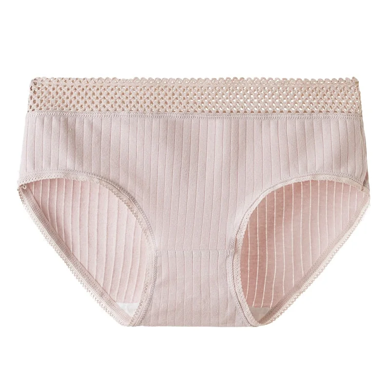 Women's Underwear Panties Cotton Women's Underwear Seamless Mid Waist Comfort Briefs Soft Hollow Female Underpants Girls Panties