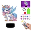 (US Only)DIY Unicorn Diamond Art Painting Lamp Double Sided Diamond Painting Night Light