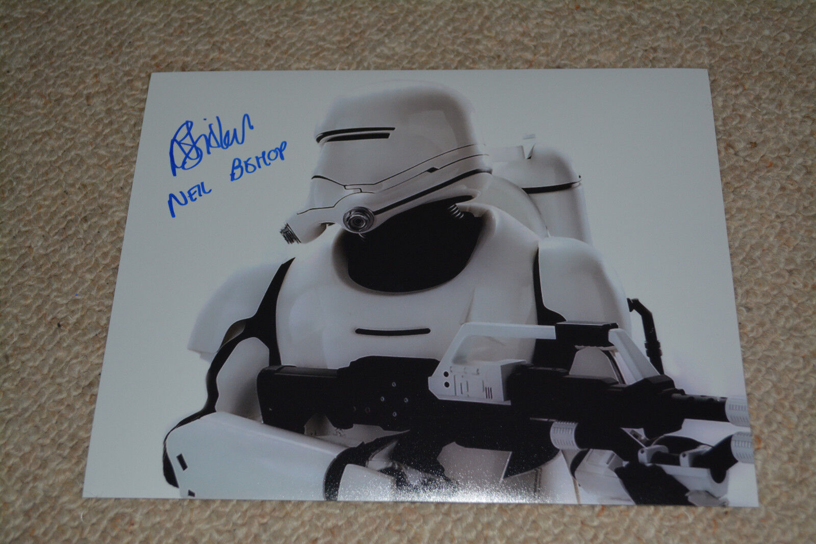 NEIL BISHOP signed autograph 8x10 SNOWTROOPER Star Wars FORCE AWAKENS