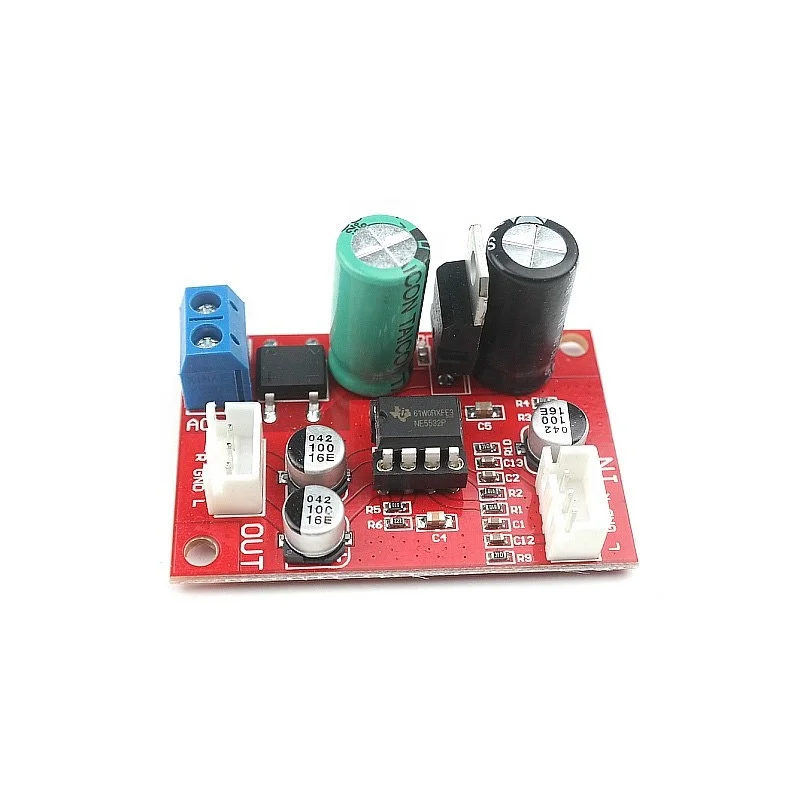 Stereo MIC Preamp Dynamic Microphone Stereo Preamp 5532 Op Amp Magnetic Head Phone Preamplifier Board NE5532