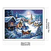>SALE<Full Embroidery Cotton Thread 14CT Printed Snowy Dusk Cross Stitch 53x41cm