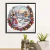 Diamond Painting -DIY Round Drill Snow Outside The House(40x40 CM)