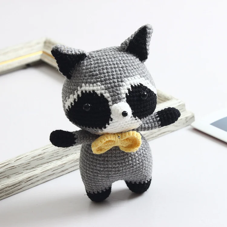 YarnSet - Doll Crochet Kit For Beginners - Little Raccoon