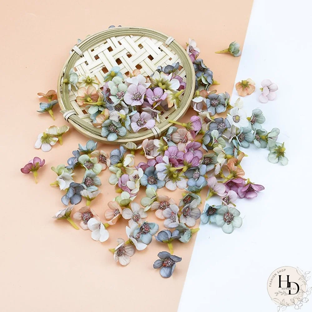 50/100pcs Multicolor Daisy Flower Head Mini Silk Artificial Flower For Wedding Engagement Party Home Decor DIY Garland Headdress