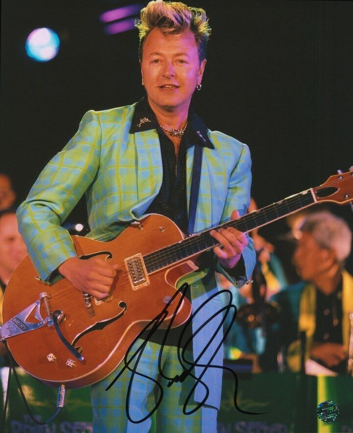 BRIAN SETZER Autographed Original 8x10 Photo Poster painting LOA TTM