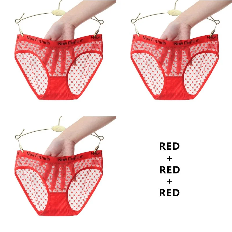 Meet'r 3Pcs/lot Seamless Panty Set Underwear Sexy Female Transparent Intimates Low-Rise Briefs Japanese G String Lingerie
