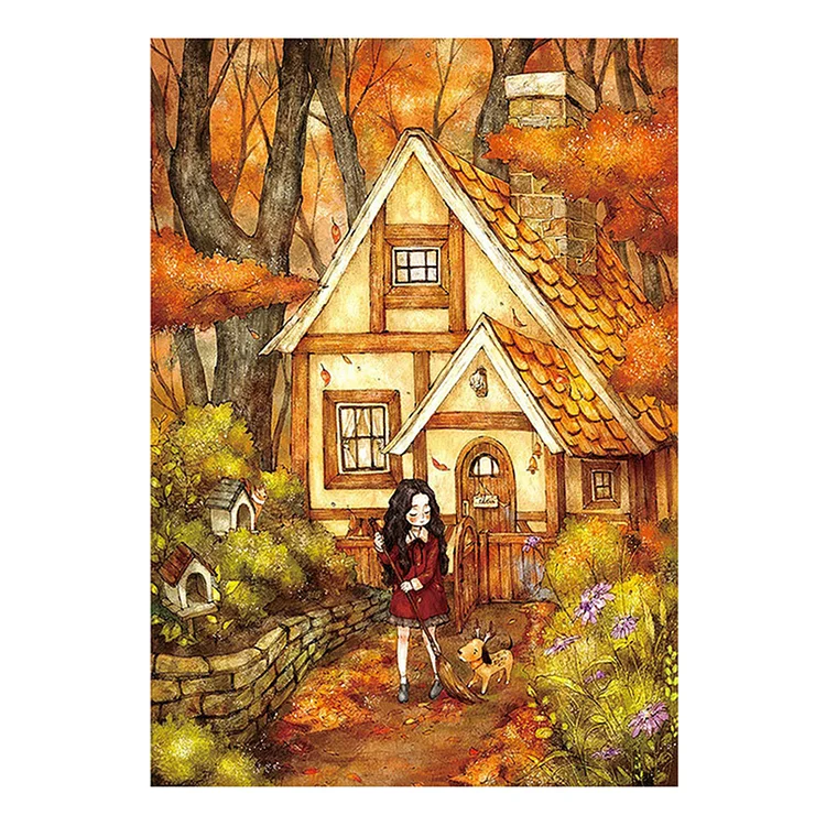 【Mona Lisa Brand】Forest Girl 11CT Stamped Cross Stitch 53*72CM