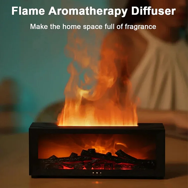 3D Simulation Flame Aroma Humidifier