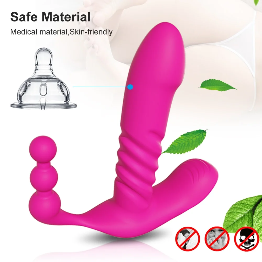 Wireless G-Spot Vibrator For Women Clitoris Stimulator Automatic Thrusting Dildo Vibrating Female Masturbator Sex Toy For Adults