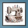 Diamond Painting-DIY Full Round Drill Sewing Machine(40*40CM)