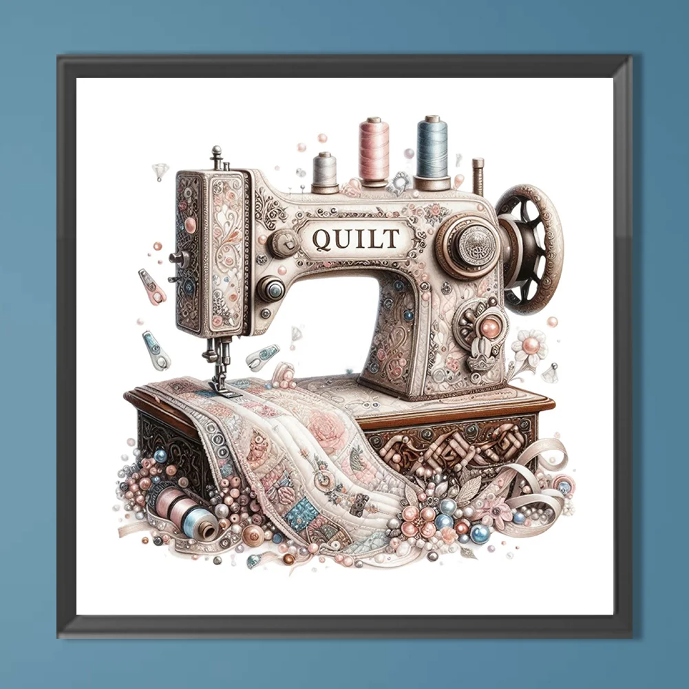 Diamond Painting - Full Round Drill - Sewing Machine(Canvas|40*40cm)