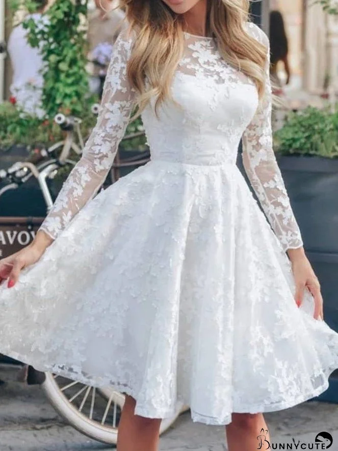 Dresses Lace Long Sleeve Mini Dress for Women