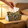 Diamond Painting Sunflower Butterfly PU Leather Tissue Box for Napkin Holder