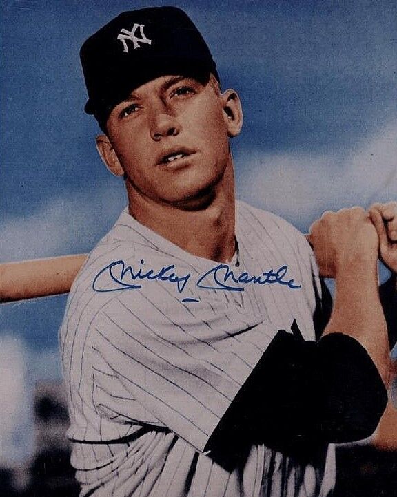 MICKEY MANTLE Signed Photo Poster paintinggraph - American Baseball / NY Yankees - Preprint