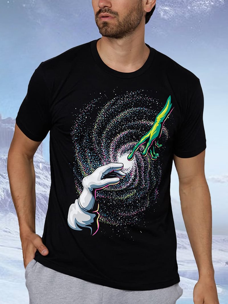 Space Nebula Printed Men's T-Shirt in  mildstyles