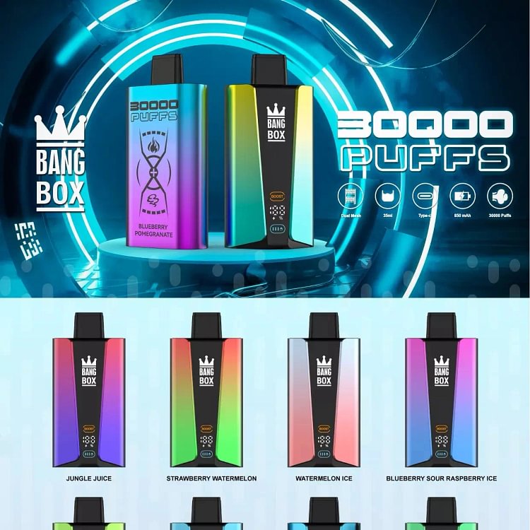 Bang Box 30000 Puffs Pro: 30.000 Z&uuml;ge Vape mit Dual-Mesh & 35ml E-Liquid  www.vapeshoppromax.com