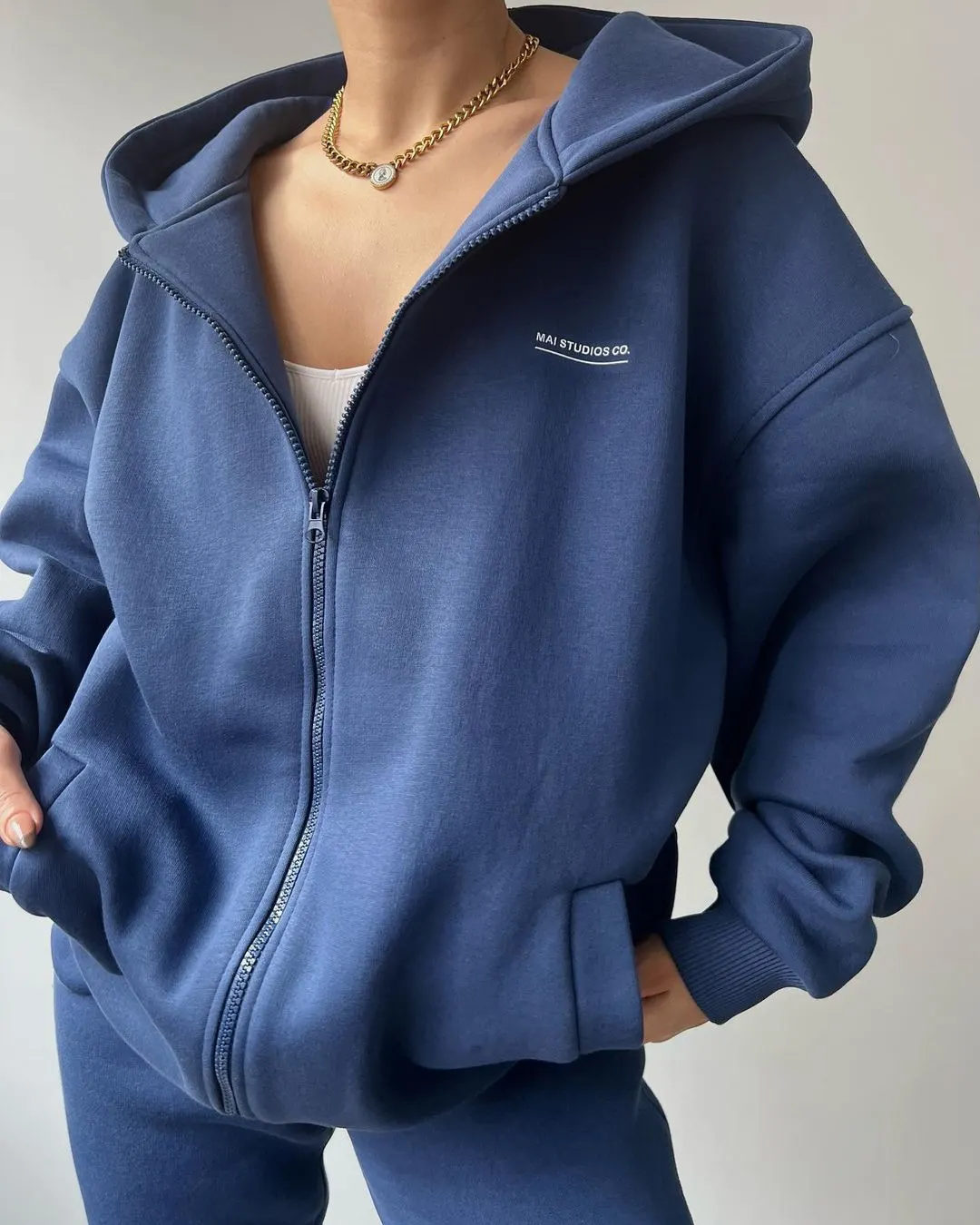 Nigikala Nigikala Women's Long-Sleeved Plus Velvet Trousers Casual Fashion Print Hooded Set Women