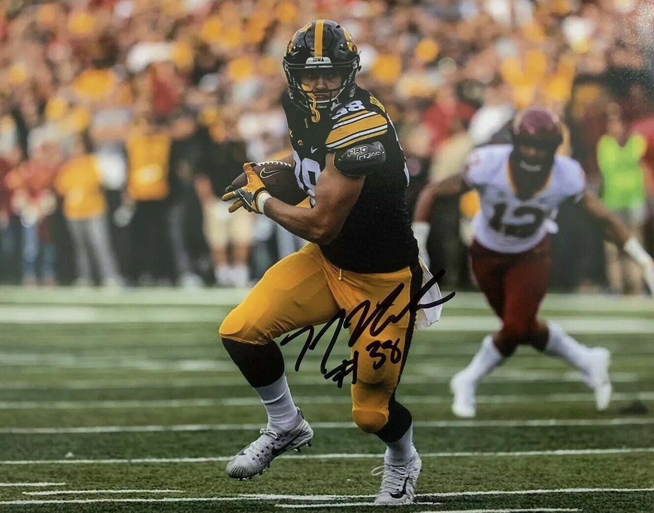 T.J. Hockenson Autographed Signed 8x10 Photo Poster painting Iowa Hawkeyes Lions REPRINT