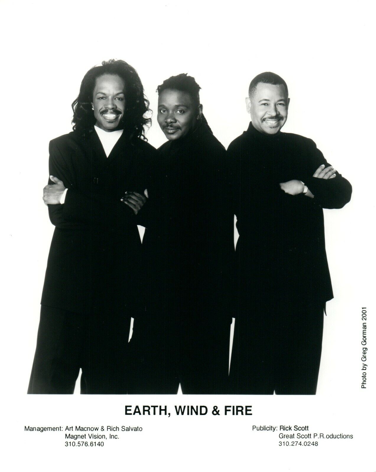 EARTH, WIND & FIRE Music Band 8x10 Promo Press Photo Poster painting 2001