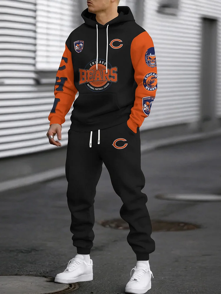 Chicago Bears Hoodie & Pants 2 Pieces Set