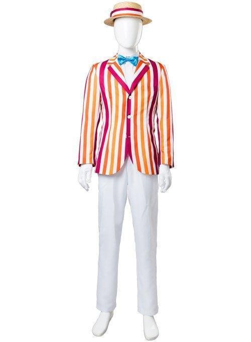 Mary Poppins 1964 Film Bert Dick Van Dyke Suit Cosplay Costume