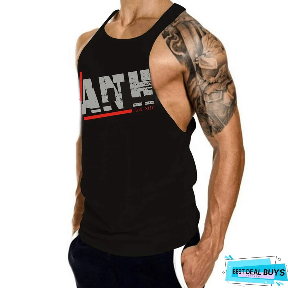 Sports Vest Men's Loose Muscle Sleeveless T-Shirt