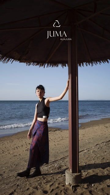 NIGEL NOLAN Wrap Skirt - 12 Recycled Water Bottles - Blue