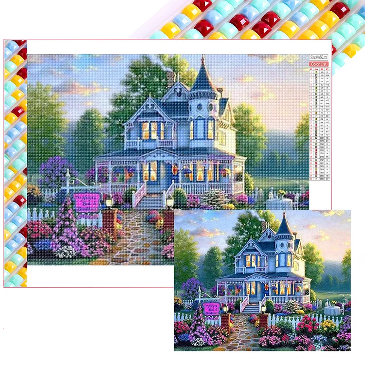 Castle 50*40CM (Canvas) Full Square Drill Diamond Painting gbfke