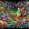 Diamond Painting-DIY Full Round Drill Tiger(40*40CM)