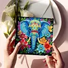 6pcs Diamond Painting Elephant Greeting Card Kits with Envelopes for Family Friend Gifts