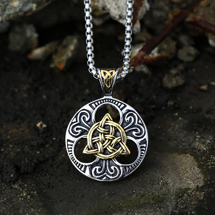 Coutureaura Classic Celtic Knot Triquetra Necklace