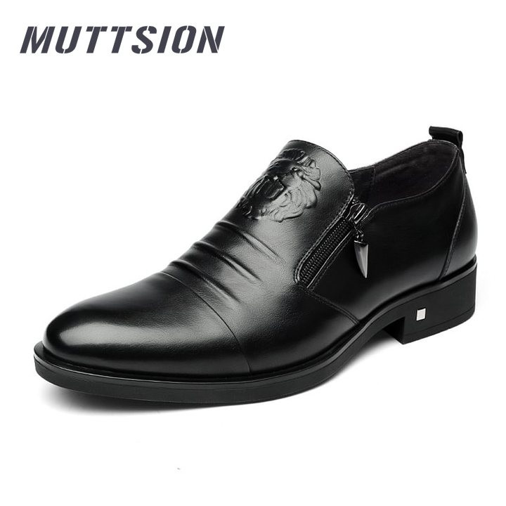 MUTTSION British Style Double Zipper Business Casual Leather Shoes MUTTSION.COM MUTTSION