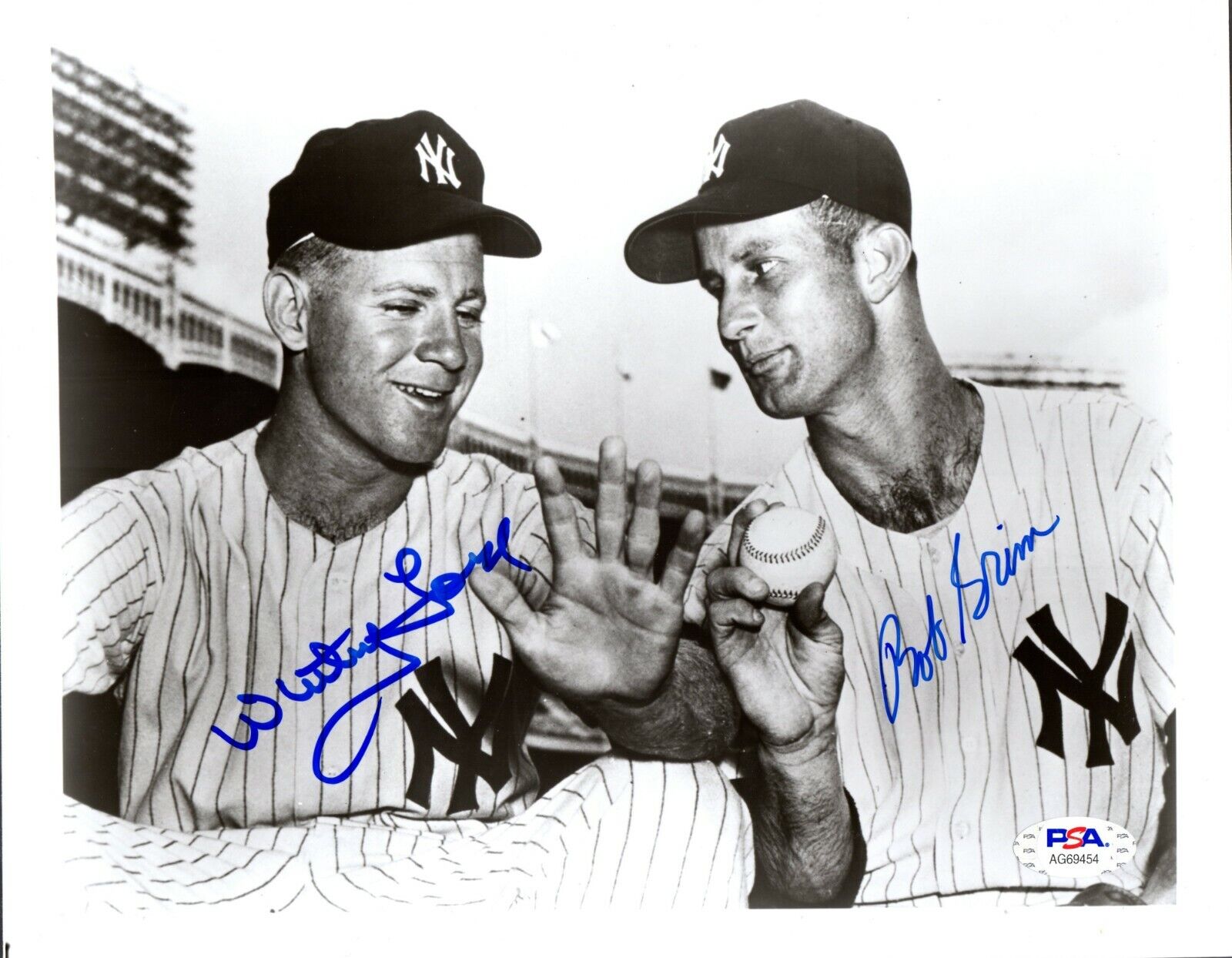 Whitey Ford Bob Grim autographed signed 8x10 Photo Poster painting MLB New York Yankees PSA COA