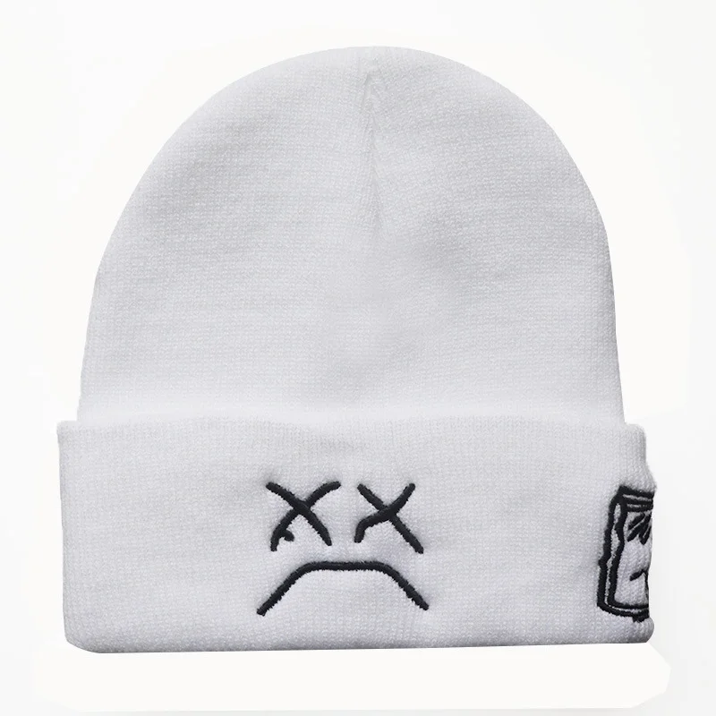 Lil Peep Beanie Embroidered Knit Beanie Pullover Hat