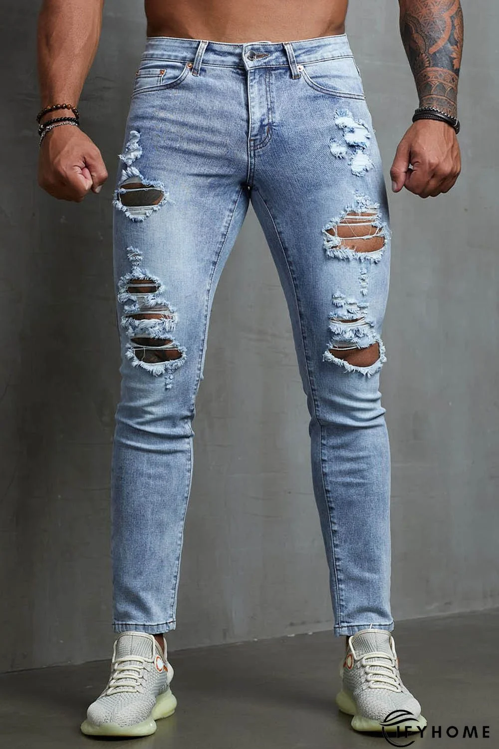 Men Ripped Slim Fit Skinny Jeans | IFYHOME