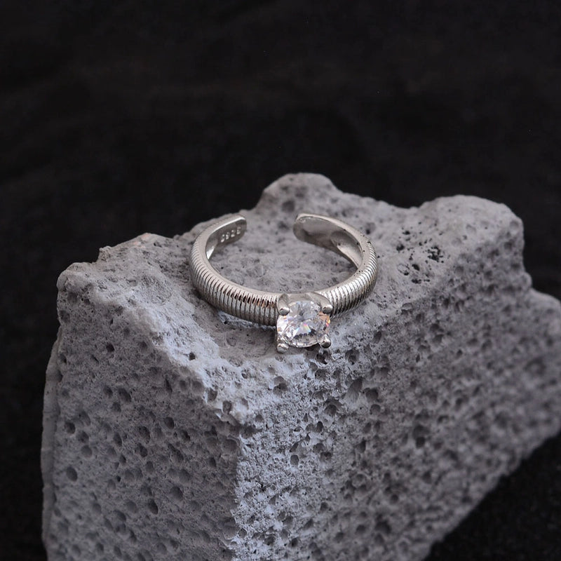 Elegant Hip-Hop Streetwear Geometric Copper Women’s Open Rings