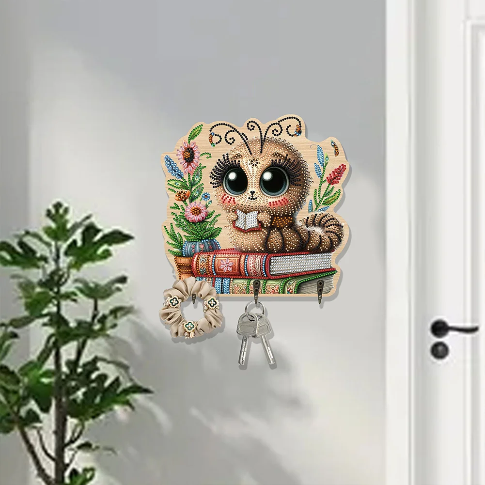 DIY Bee 3 Hooks Diamond Painting Pet Hook Rail Diamond Art Hanging Hooks