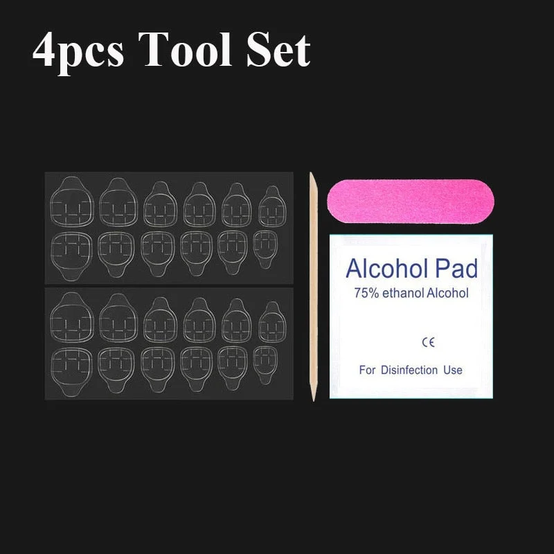 24PCS Nude Color Fake Nails With Black Grids Press On False Detachable Full Cover Artificial Tips Nail Art DIY Manicure No Glue-Nail Inspo