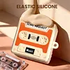 Cassette Tape Design Case Cover for Samsung Galaxy Buds4/4Pro Soft Silicone Protective Cover Shock-Proof Scratch-Resistant