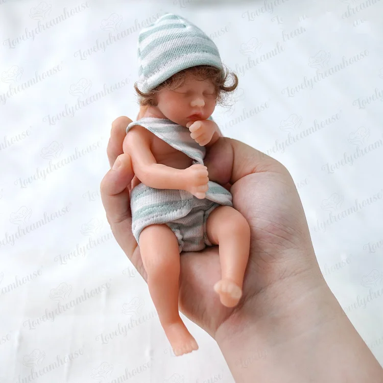 Patience 6'' Miniature Reborn Doll Soft Full Mini Silicone Body Baby Girl Palm Dolls - Reborndollsshop®-Reborndollsshop®
